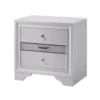 Contemporary Solid Wood Night Stand With Jewelry Drawers, White
