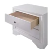 Contemporary Solid Wood Night Stand With Jewelry Drawers, White