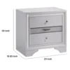 Contemporary Solid Wood Night Stand With Jewelry Drawers, White