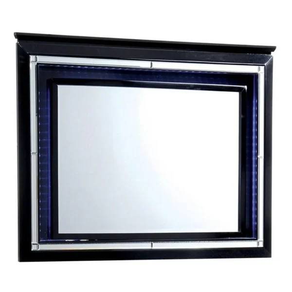 FOA-CM7979BK-M Bellaova Contemporary Style Mirror, Black