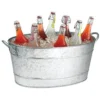 I457-AMC0001_0f5b2c5d-7bdf-4e9a-9e09-ade79d5661f8 Lola 23 Inch Beverage Tub, Galvanized Antique Silver Steel, 2 Handles