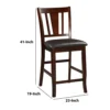 Wooden High Chair, Dark Brown & Black, Set of 2