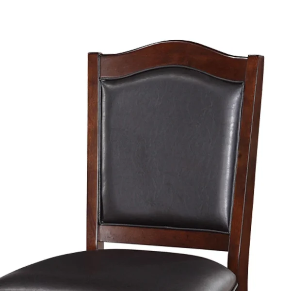 PDX-F1346_1_62377614-d411-40f5-b846-d8c3e7f85c77 Wooden Armless High Chair, Espresso Brown & Black, Set of 2