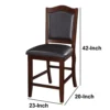 PDX-F1346_4_9ddb33b4-6b42-4983-a5b6-42e9d3fba744 Wooden Armless High Chair, Espresso Brown & Black, Set of 2