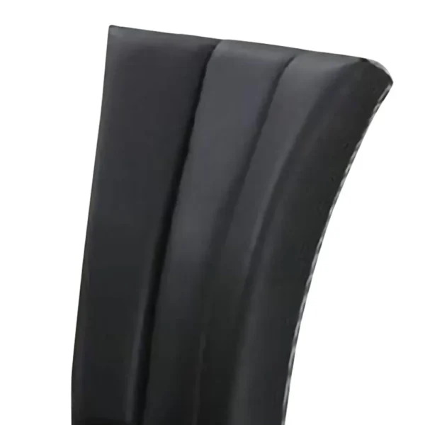 Leather Upholstered Dining Chair In Poplar Wood, Set Of 2,Black