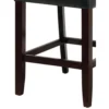 Wood & Polyurethane High Chair, Black & Brown, Set of 2