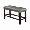 PDX-F1757_8ede0e3a-fb5c-438b-b652-d188010cd3cb Tufted High Bench With Tapered Legs Silver and Brown