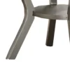 Rubber Wood Round Dining Table With Bottom Shelf Silver