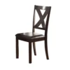 PDX-F2297_2 Rubber Wood 6 Pieces Dining Set In Espresso Brown
