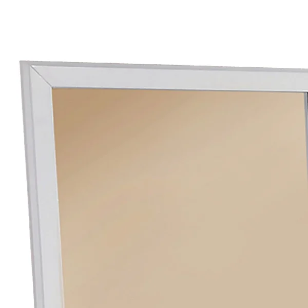 Mirror With Pine Wood Framing, White