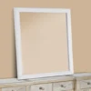 Mirror With Pine Wood Framing, White
