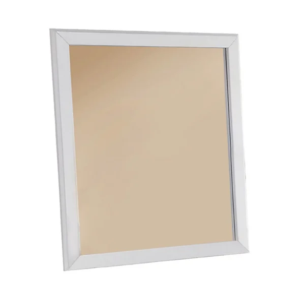 Mirror With Pine Wood Framing, White