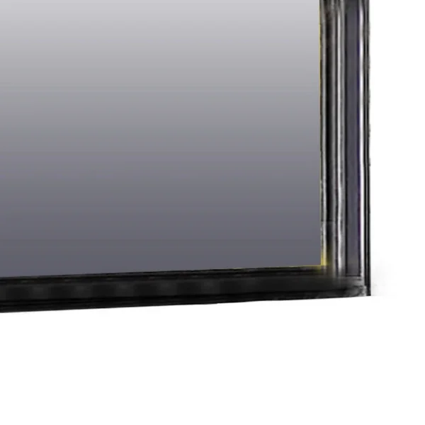 Alluring Polyresin Mirror With Solid Frame, Black