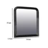 Alluring Polyresin Mirror With Solid Frame, Black