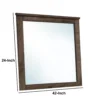 Distressed Solid Wood Mirror Brown