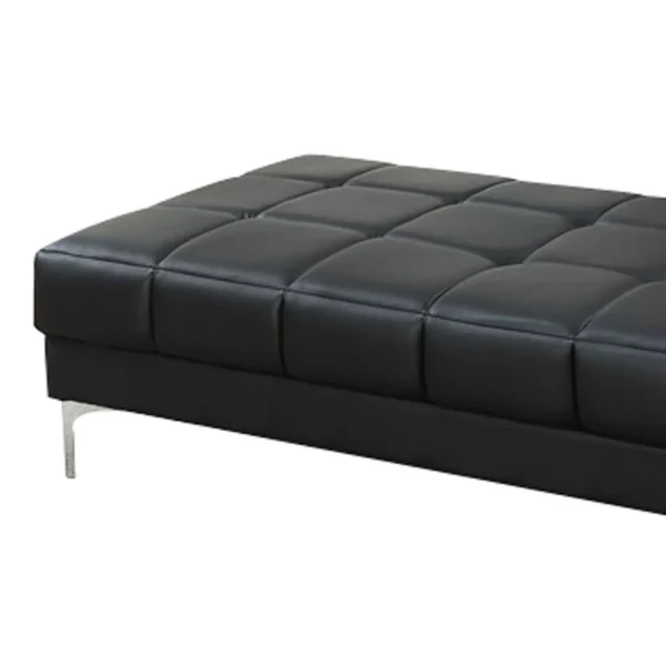 PDX-F7228_1_8ffb92ca-662e-46a5-b3db-5b6892990ce4 Modish Bonded Leather Ottoman In Black
