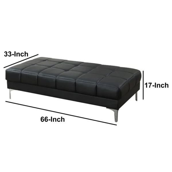 PDX-F7228_4_3309d847-71be-41af-a59f-c0812b8aab62 Modish Bonded Leather Ottoman In Black