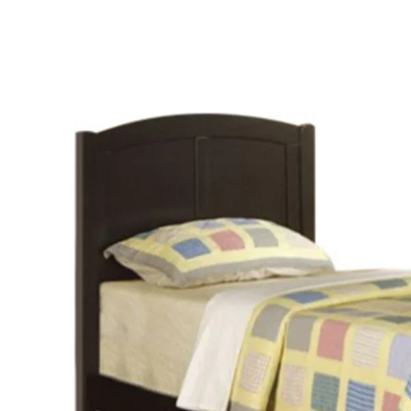 Wooden Twin Size Bed With Headboard And Footboard, Black
