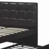 Entralling Twin Bed With Trundle Squ Tufted Head Boards Espresso,Brown