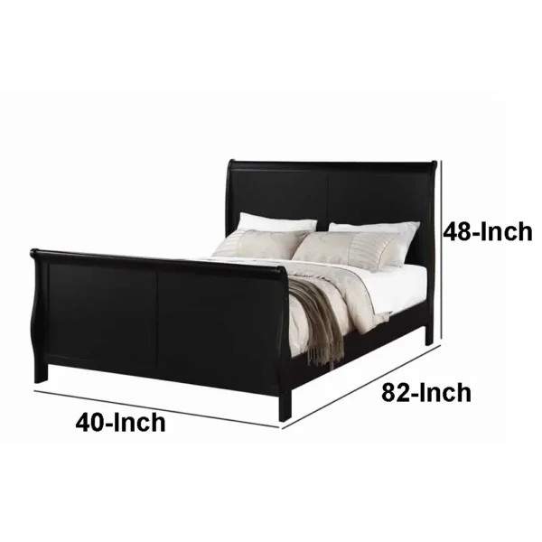 PDX-F9230T_4 Classy Twin Bed,Black