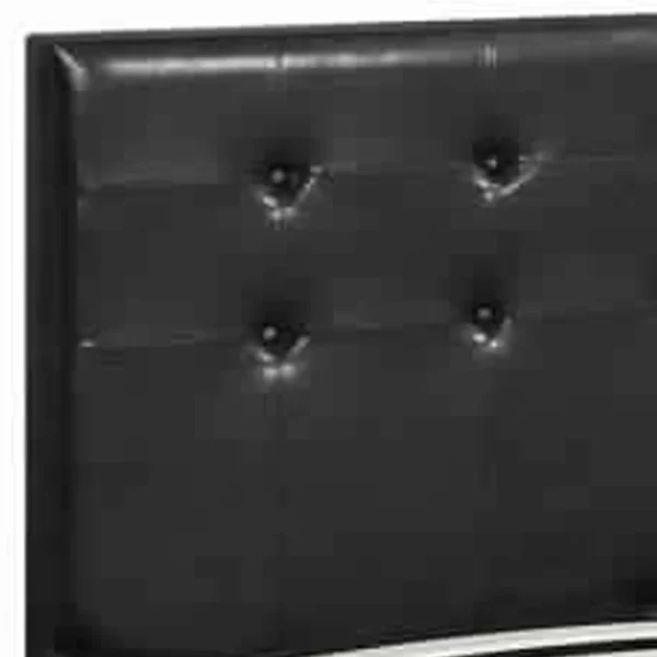 PDX-F9313Q_2 Captivating Queen Bed WithDrawer,Black Pu