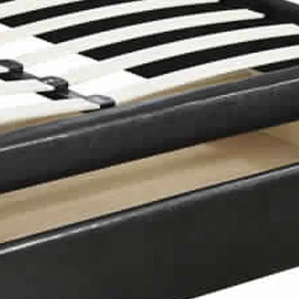 PDX-F9313Q_3 Captivating Queen Bed WithDrawer,Black Pu