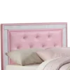 PDX-F9375F_1_dfb857b3-7143-49ce-b682-948e03655770 Silky And Sheeny Wooden Full Bed With Pink PU Tufted Head Board, Pink Finish