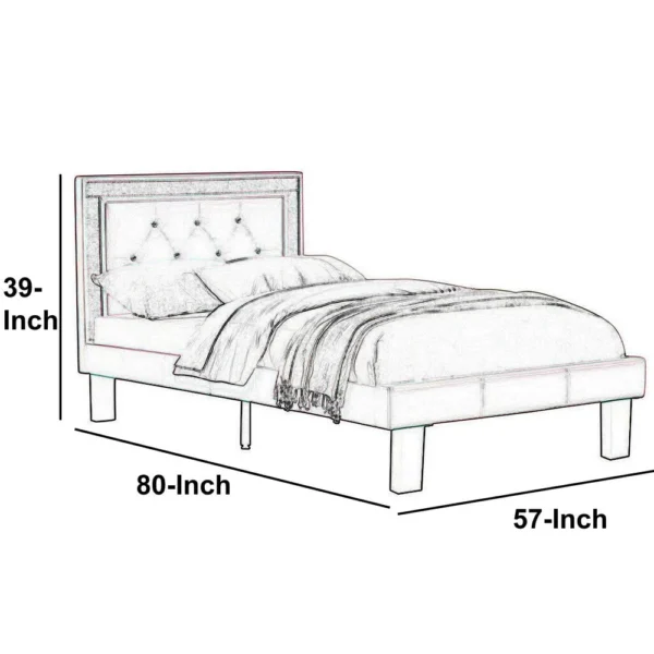 PDX-F9375F_4_cc51d713-56db-467a-b38c-dd807b58a750 Silky And Sheeny Wooden Full Bed With Pink PU Tufted Head Board, Pink Finish