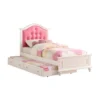 Cherub Twin Size Bed With Trundle In Pink And White