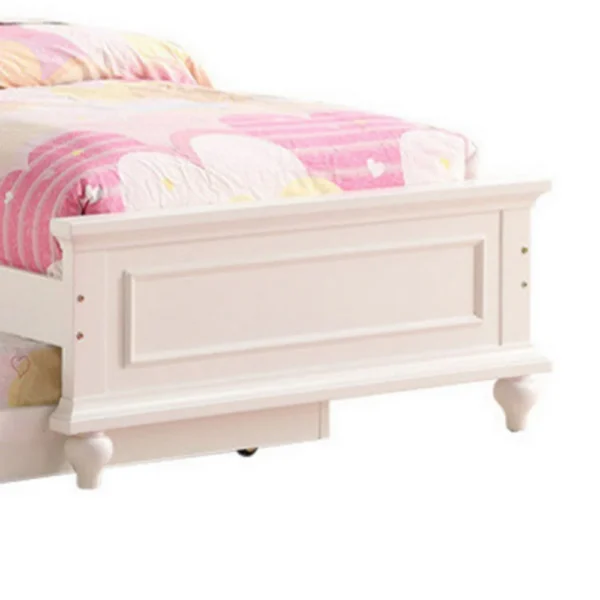 Cherub Twin Size Bed With Trundle In Pink And White