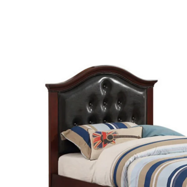 Cherub Twin Size Bed With Trundle In Black And Cherry Brown