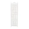 Aesthetically Carved 4 Panel Wooden Partition Screen/Room Divider, Distressed White