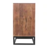 UPT-182996_3 Modern Acacia Wood Dresser or Display Unit With Metal Base, Walnut Brown and Black