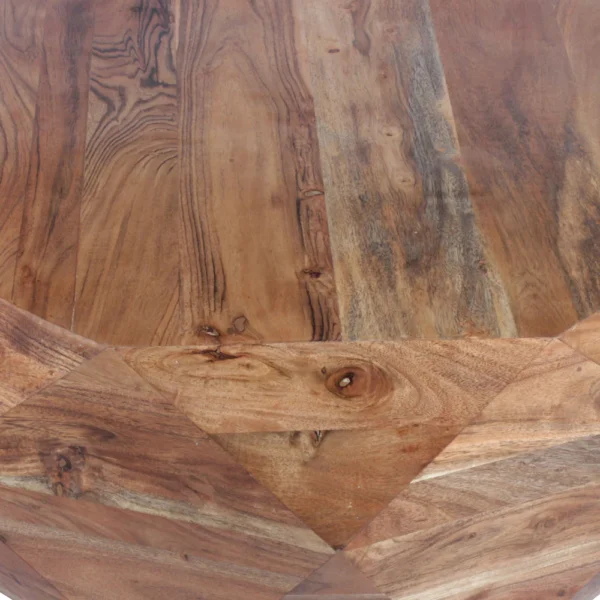 UPT-183796_4 Bon 33 Inch Diamond Shape Acacia Wood Coffee Table With Smooth Top, Natural Brown