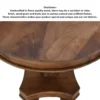 UPT-213134_4_2 30 Inch Handcrafted Round Mango Wood Dinette, Artisanal Twisted Pedestal Base, Walnut Brown