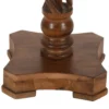 UPT-213134_6_2 30 Inch Handcrafted Round Mango Wood Dinette, Artisanal Twisted Pedestal Base, Walnut Brown