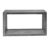 UPT-230675_1 Keli 52 Inch Cube Shape Wooden Console Table with Open Bottom Shelf, Charcoal Gray