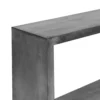 UPT-230675_5 Keli 52 Inch Cube Shape Wooden Console Table with Open Bottom Shelf, Charcoal Gray