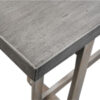 59 Inch Artisan Sideboard Console Table with Geometric Interlocked Base, Distressed Matte Gray