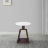 UPT-276373_8_28cb3828-3068-4402-9f14-b338e9461a0a Port Blair Side End Table, Round White Genuine Marble Top with Handcrafted Mango Wood 16.5 Inch