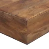 UPT-293095_5 36 Inch Handcrafted Modern Farmhouse Coffee Table, Geometric Angled Square, 1 Drawer, Walnut Mango Wood
