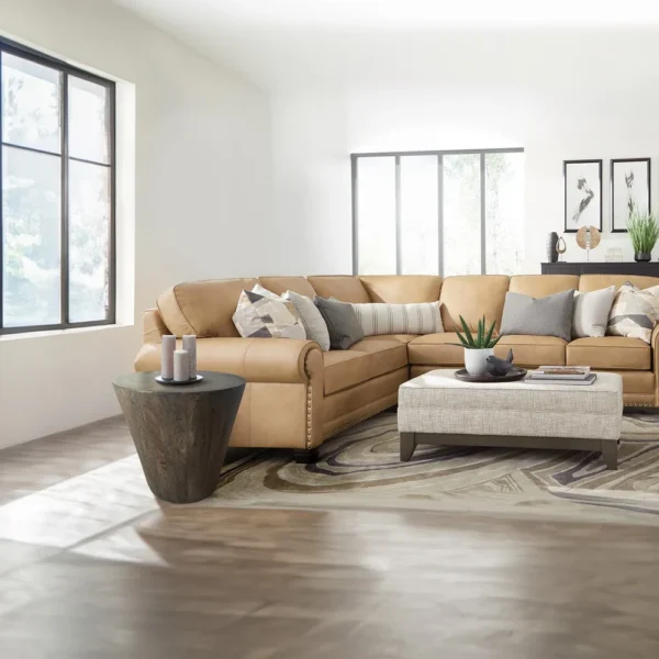 UPT-296152_11 24 Inch Side End Table, Round Drum Shape, Handcrafted Distressed Gray Mango Wood