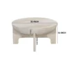 Tomas 32 Inch Coffee Table, Mango Wood Drum Top, Classic Washed White