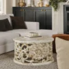 UPT-301718_9_e58163f6-e4de-46ab-b3f9-a6ad36b47cdd Alina Coffee Table Handcrafted Mango Wood Floral Carved Cut Out Design Distressed White Finish 33 Inch