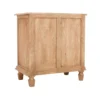 30 Inch Nightstand Table, Rattan Cabinet Doors and Drawer Fronts, Sandblasted Brown Mango Wood