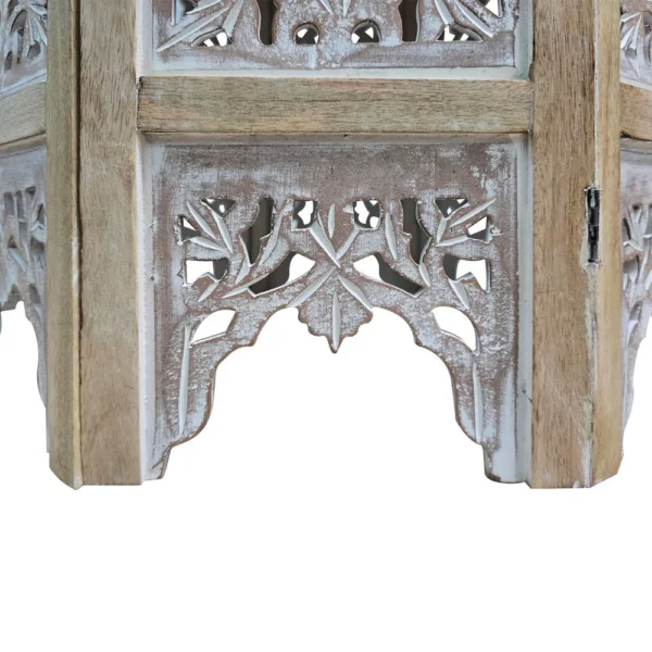 UPT-315246_3_43abca67-5b0f-4fe6-be62-42e0e54578b3 Accent Side Table, 24 Inch Round Top, Mango Wood Floral Cut Out Carved Motifs, Washed White