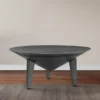 UPT-317656_9_c3b7b71d-46b5-4077-85f1-96d50f6e19a0 Venus 28 Inch Coffee Table with 3 Tapered Splayed Legs, Gray Mango Wood