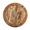 Arthur Mango Wood 35.5 Inch Coffee Table In Round Shape, Dark Brown