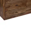 Tao 6 Drawers Dresser, Mango Wood, Walnut Finish, 60"