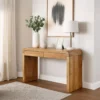 Arlow Console Table | 43" Wide Top | Handcrafted Natural Brown Acacia Wood | Dual Drawer Storage